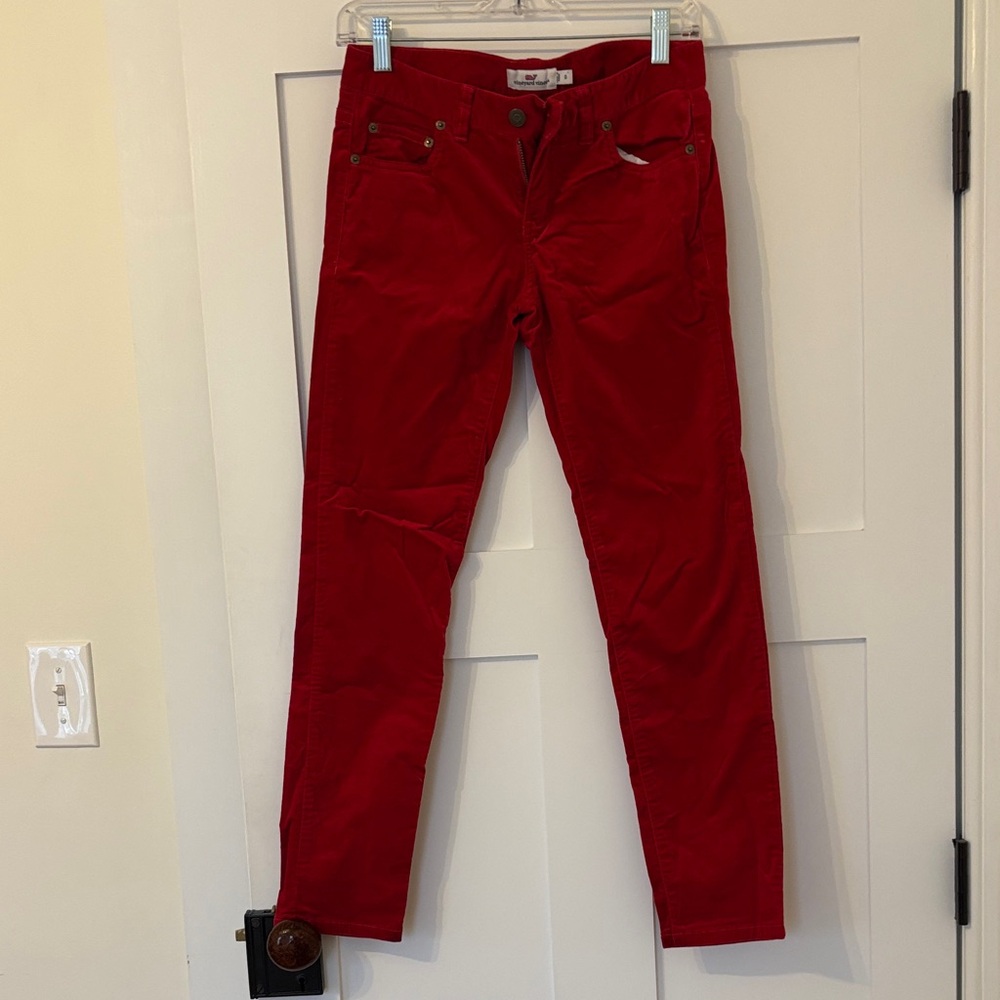 Vineyard Vines Red Skinny Pants, Size 0